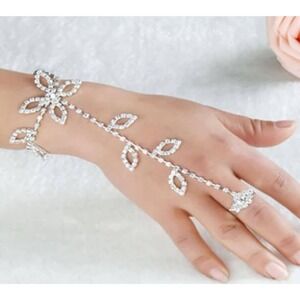 NEW Slave Bracelet Anklet Clear Rhinestone Fashion Costume Jewelry U09